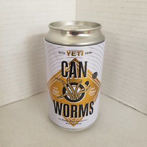 Collectible Yeti CAN OF WORMS novelty stash can looks like new never used